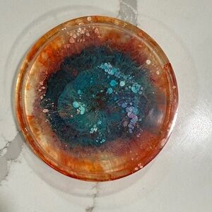 Abstract Resin Art Coaster - Multicolor